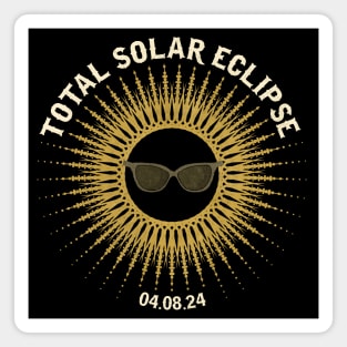 Vintage Total Solar Eclipse 2024 Magnet